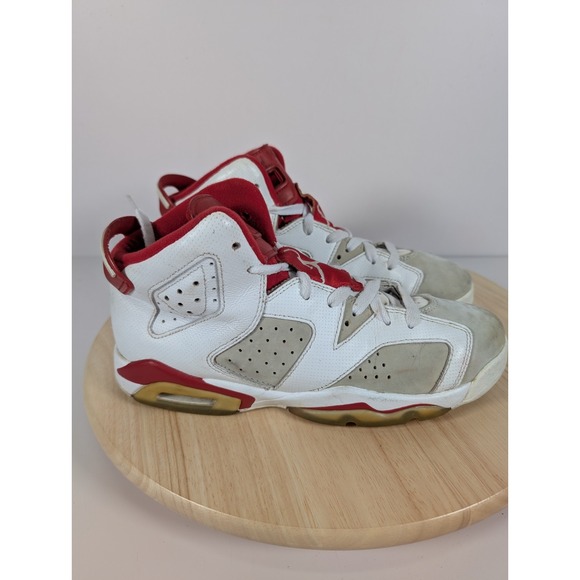 Air Jordan 6 Retro Alternate Hare Size 6.5Y Youth Womens Sz 8 White Red Sneakers - Picture 11 of 14
